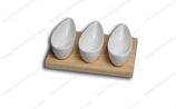 Porcelain chip and dip set