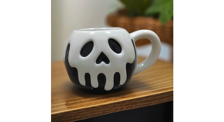Halloween Ghost Skull Figural ceramic Mug