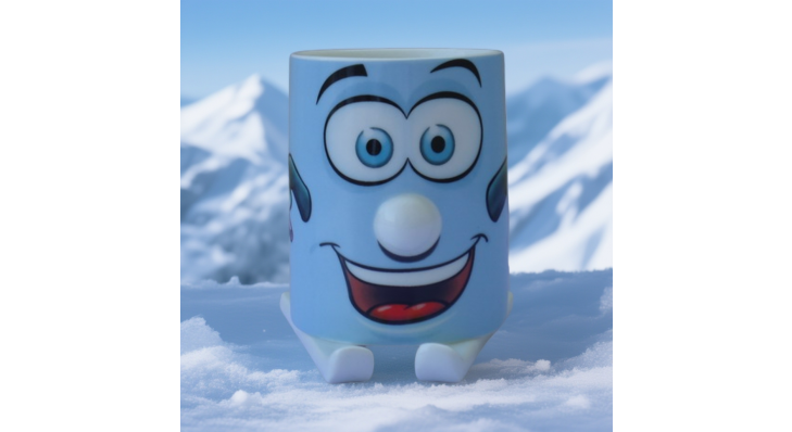 Creative Ceramic Mug with Skis