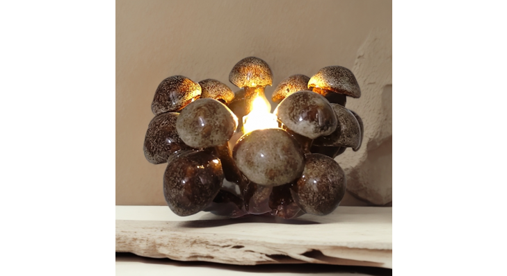 Creative Mushroom Ceramic Candle Holder